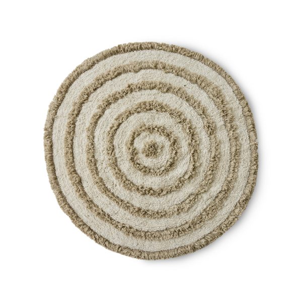 Round bath mat Cream