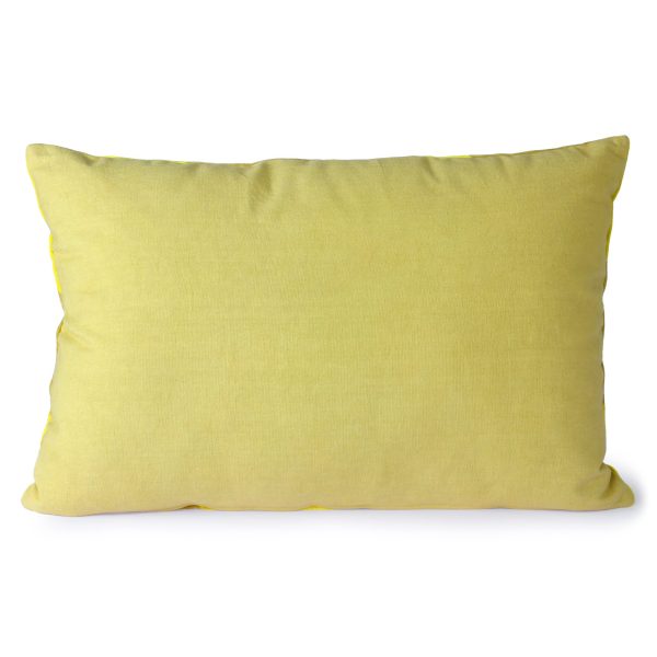 Striped velvet Cushion Yellow - Afbeelding 2